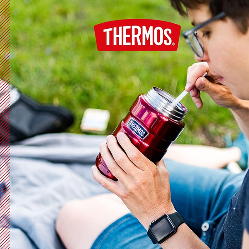 INS. FOOD JAR SK CRANBERRY RED POLISHED