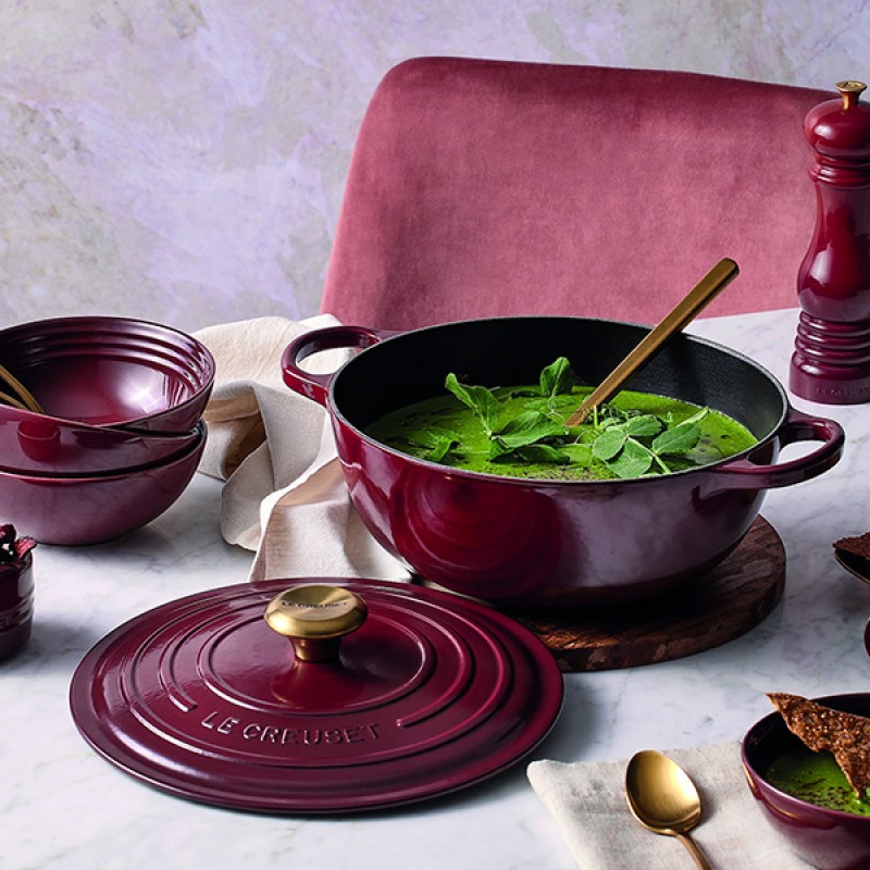 26CM SIGNATURE CAST IRON SOUP POT - GARNET