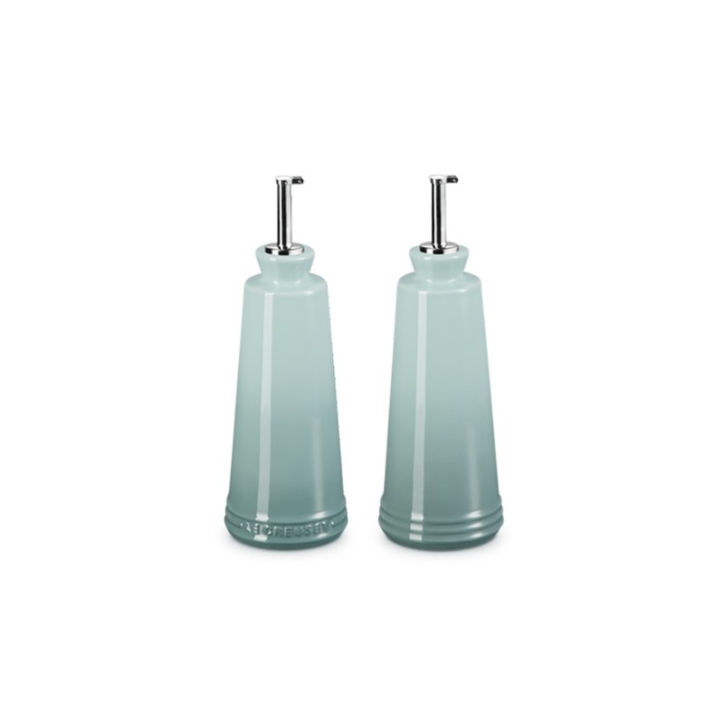 330ml STONEWARE OIL & VINEGAR SET  - SEA SALT