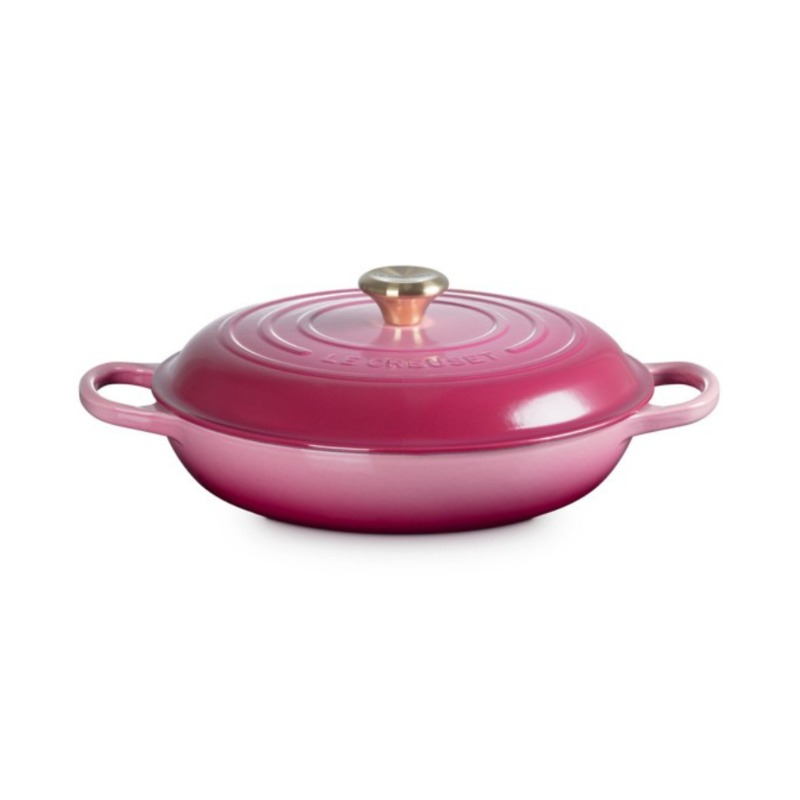 30cm CAST IRON SHALLOW CASSEROLE - BERRY