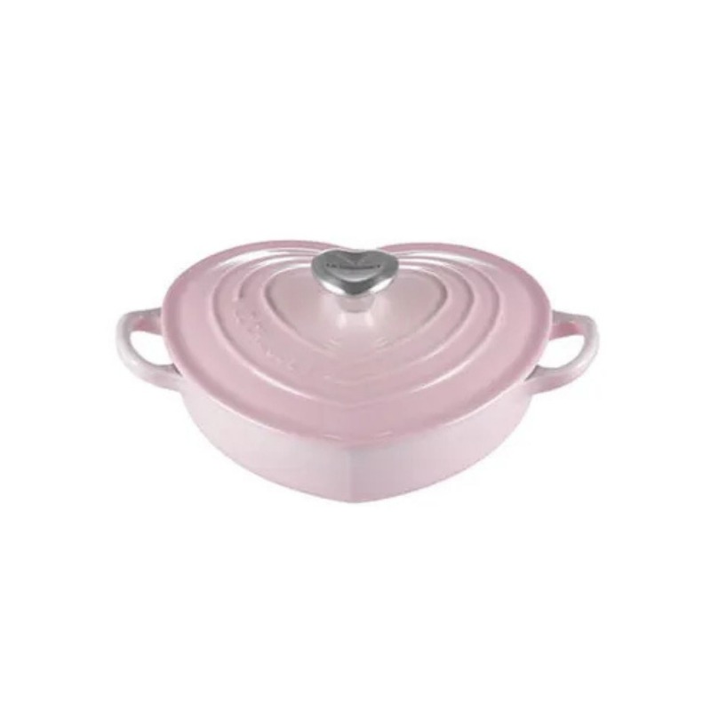 SHALLOW HEART CASSEROLE - 20CM - SHELL PINK