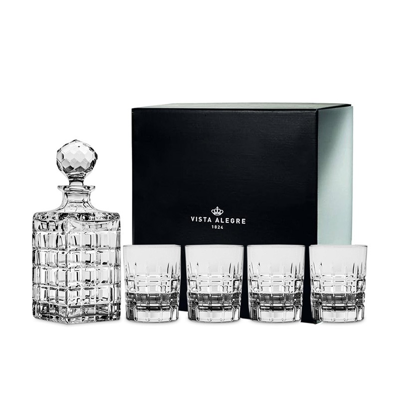 CASE DECANTER & 4 OLD