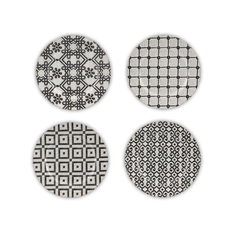 SET 4 DESSERT PLATES CALCADA PORTUGUESA