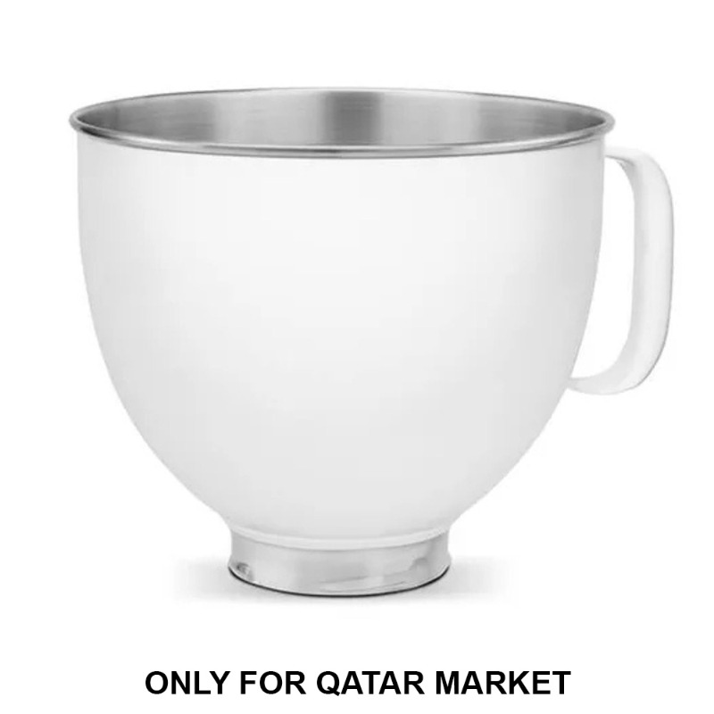 4.8L STAINLESS STEEL MIXING BOWL - WHITE