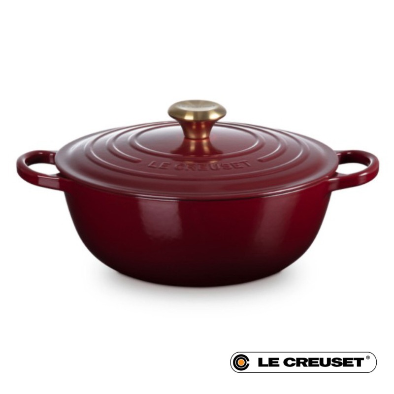 26CM SIGNATURE CAST IRON SOUP POT - GARNET