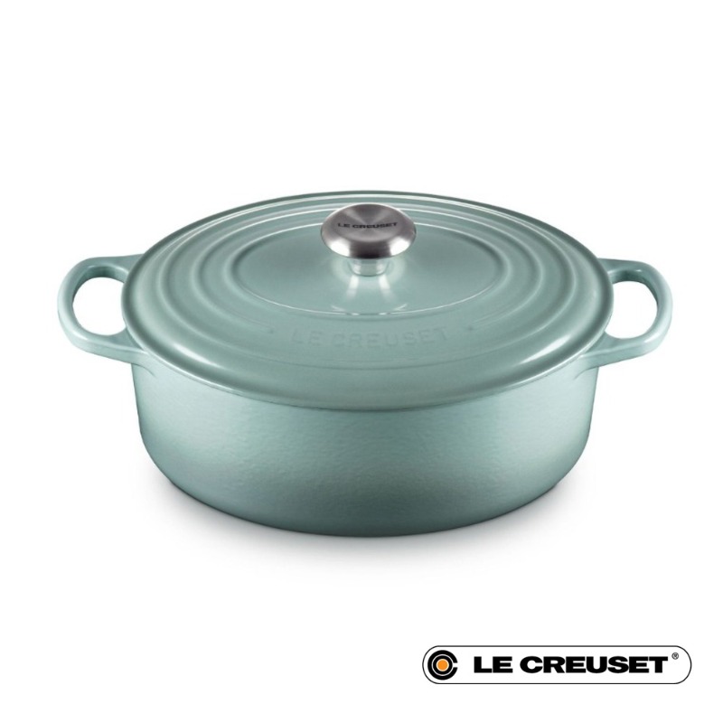 31CM CAST IRON SIGNATURE ROUND BRAISER - SEA SALT
