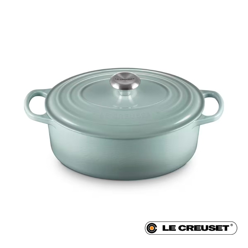 29CM SIGNATURE CAST IRON OVAL CASSEROLE - SEA SALT