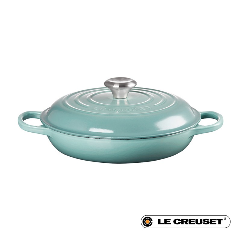 26CM SIGNATURE CAST IRON BRAISER - SEA SALT