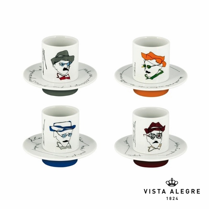 SET 4 COFFEE CUPS & SAUCERS HETERON