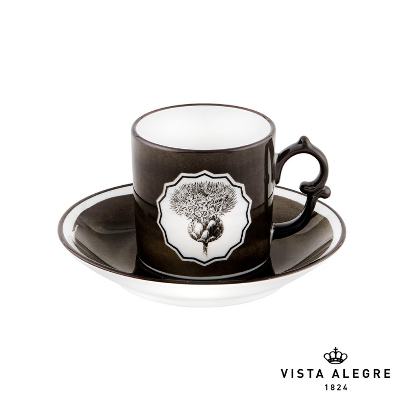 COFFEE CUP & SAUCER BLACK HERBARIAE