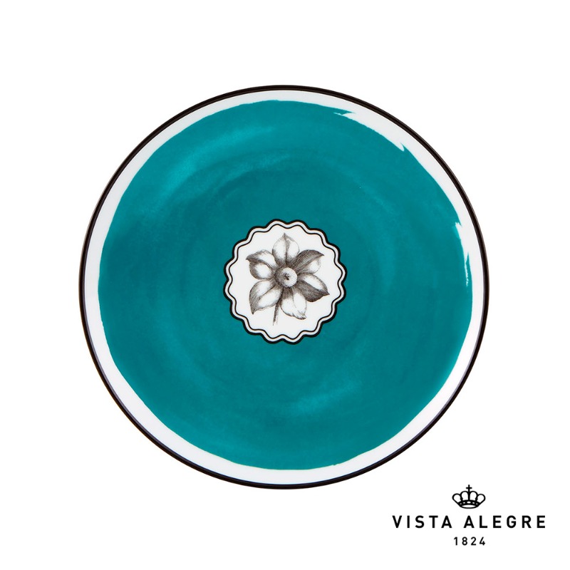 DESSERT PLATE PEACOCK HERBARIAE
