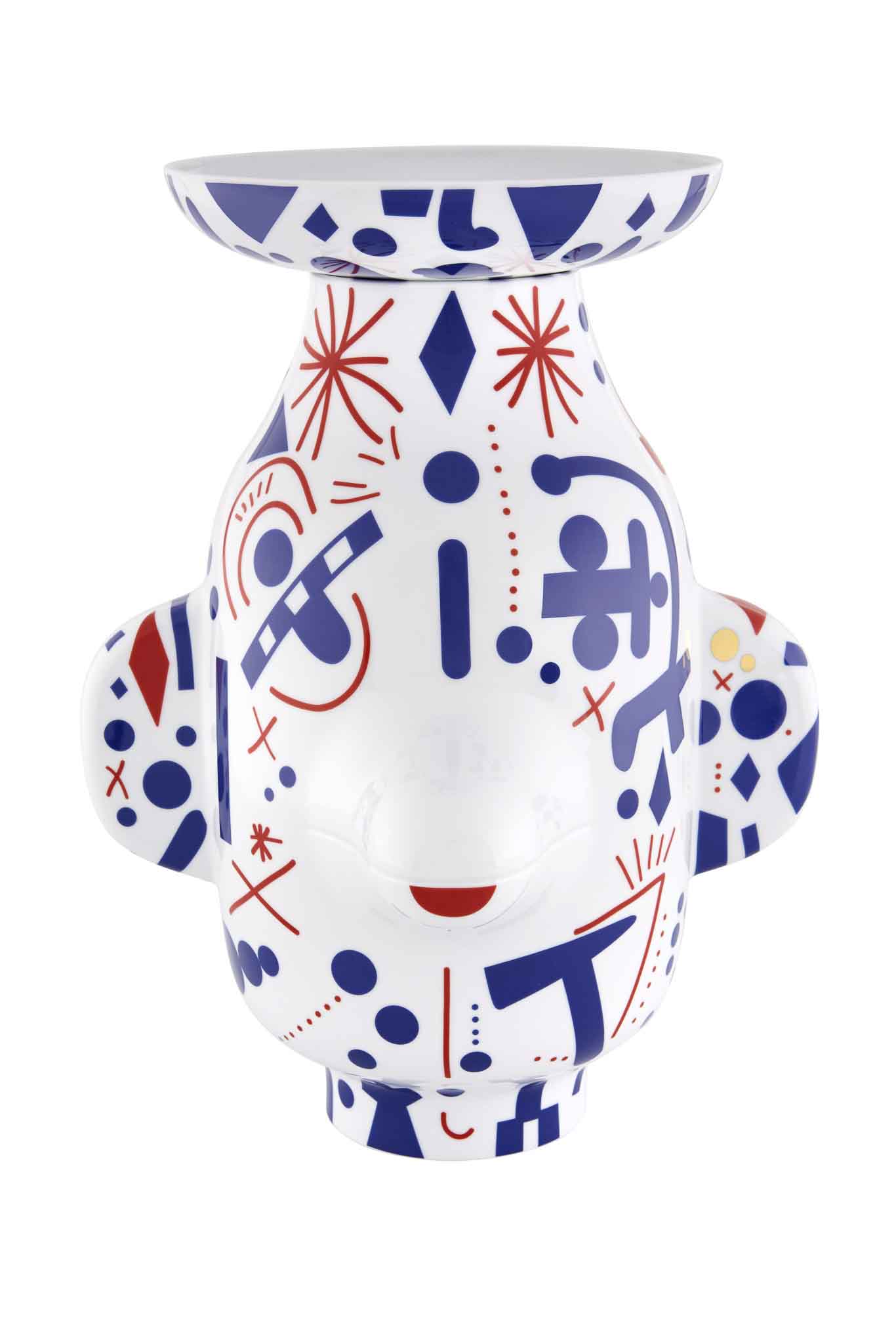 VASE GRIMACE WHIT LID FOLKIFUNKI