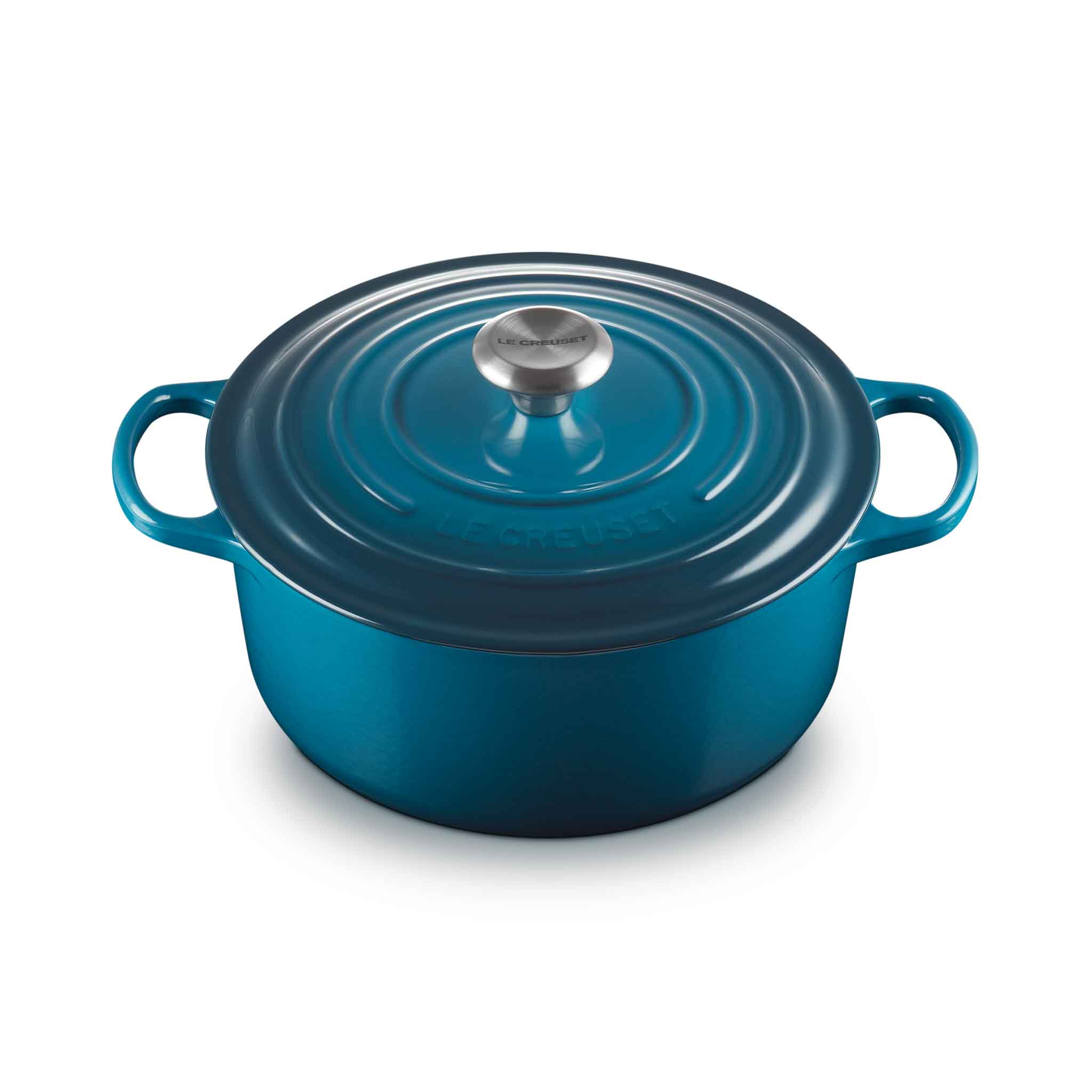 Le Creuset Signature Cast Iron Round Casserole 26cm Deep Teal