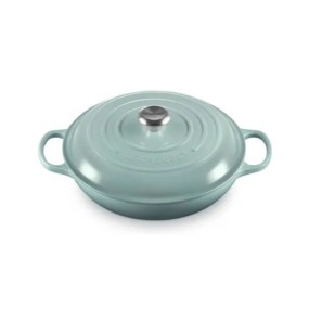 CAST IRON SHALLOW CASSEROLE - 30CM - SEA SALT