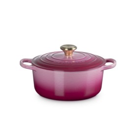 24cm CAST IRON ROUND CASSEROLE - BERRY LIGHT