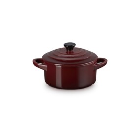 STONEWARE PETITE ROUND CASSEROLE - GARNET