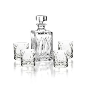 CASE DECANTER & 4 OLD FASHIONED GLASSES