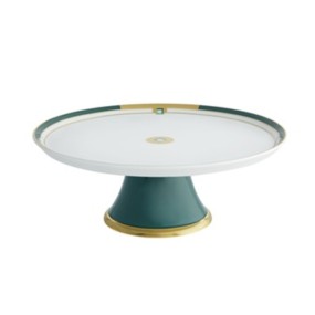 FOOTED CAKE PLATE EMERALD