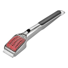 COILED GRILL BRUSH WITH REPLACEABLE HEAD
