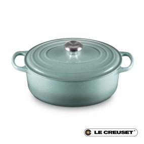 31CM CAST IRON SIGNATURE ROUND BRAISER - SEA SALT