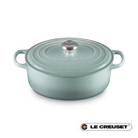 29CM SIGNATURE CAST IRON OVAL CASSEROLE - SEA SALT