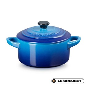10CM STONEWARE MINI COCOTTE - AZURE