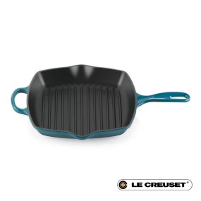 26CM SIGNATURE CAST IRON SQUARE GRILLIT - DEEP TEA...