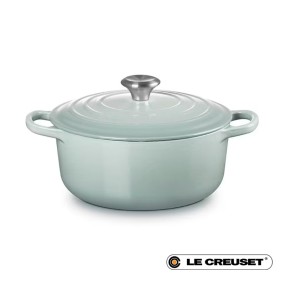 31CM CAST IRON OVAL SHALLOW CASSEROLE - SEA SALT