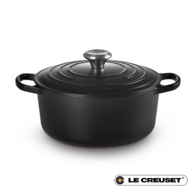24CM SIGNATURE ENAMELLED CAST IRON ROUND CASSEROLE...