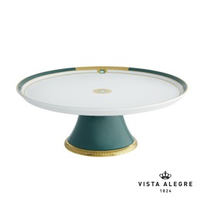 FOOTED CAKE PLATE EMERALD