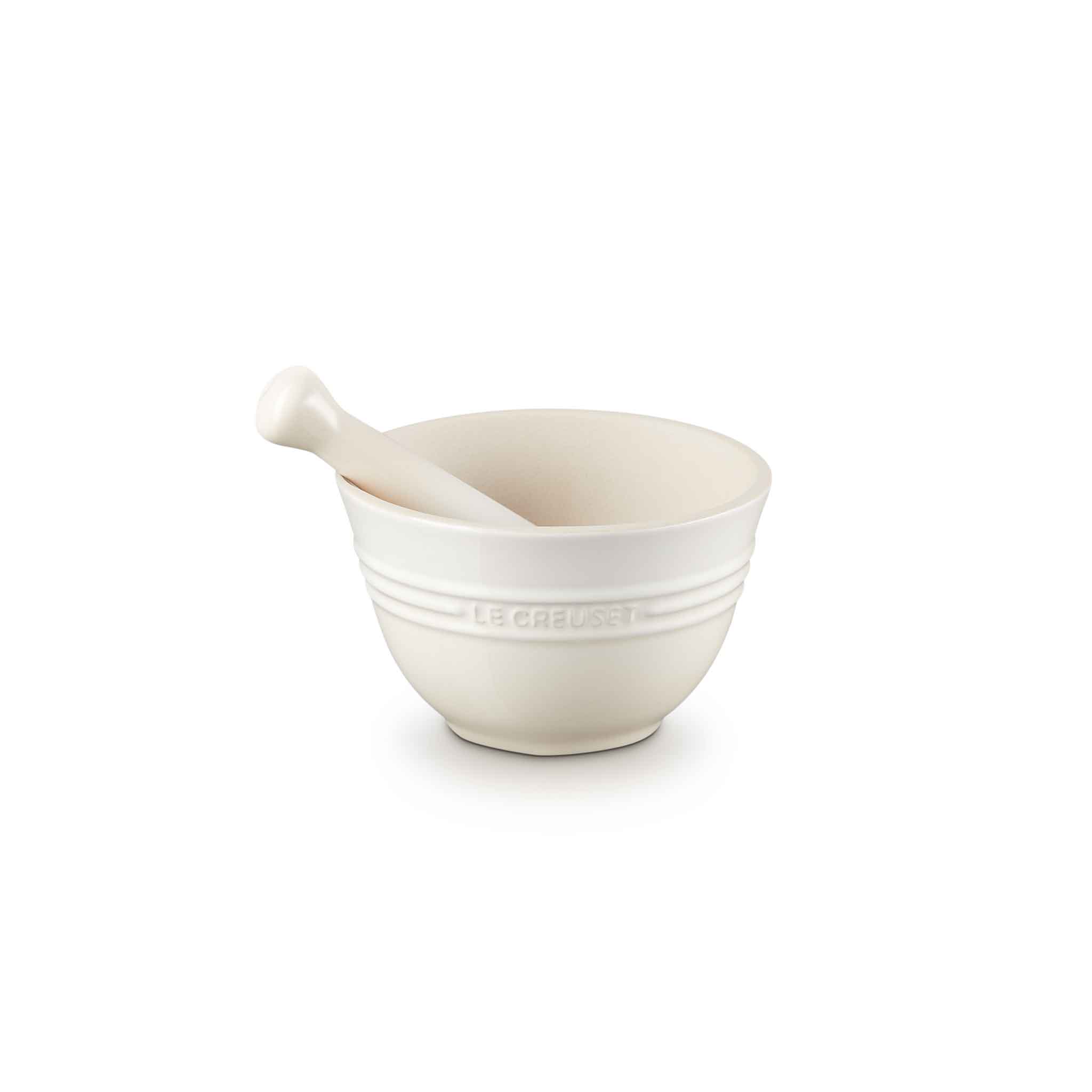 Le Creuset Stoneware Pestle & Mortar 300ml Meringu...